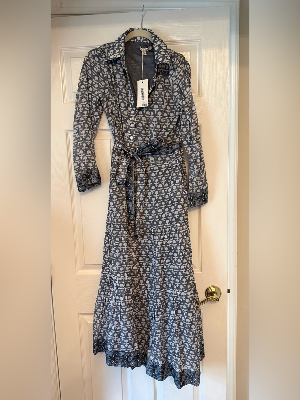 Marea Long Sleeve Printed Shirt Dress size medium NWT